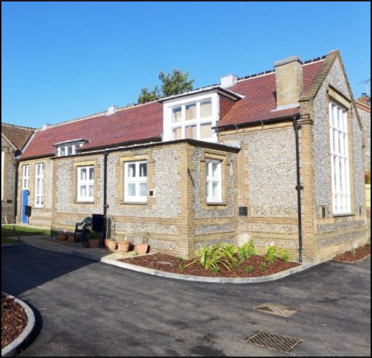 Courtyard elevation, re-roofing and new planting