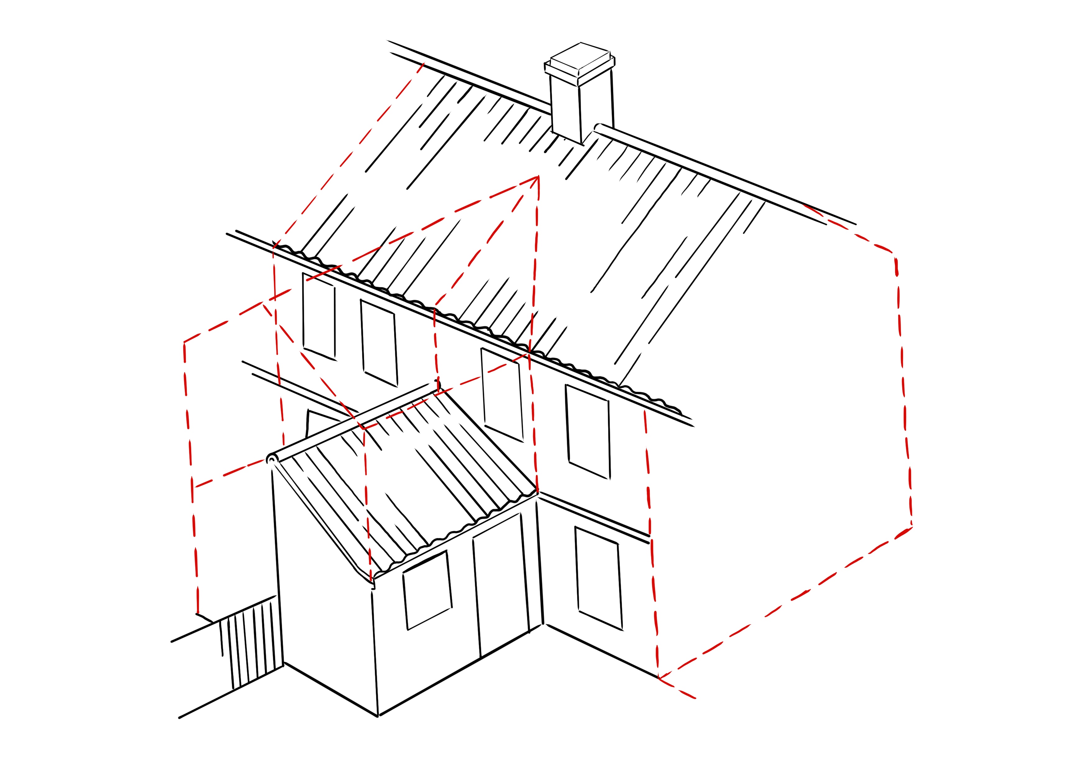 Extensions to the rear of terraced properties almost always cut off light to the neighbouring properties. problems can often be avoided if the agreement of the affected neighbour is sought at an early stage. The best results of all can be achieved if the neighbour can be persuaded to construct a similar back to back extension.
