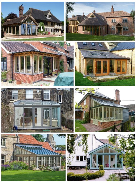 Contemporary and traditional forms of garden rooms and conservatories